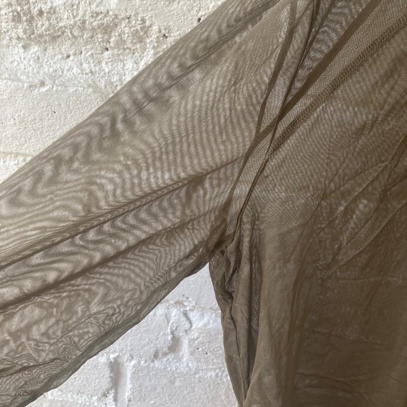 LIKE NEW~ WOLFORD TULLE PULLOVER TURTLENECK IN OLIVE GREEN~ XS - Picture 3 of 8